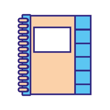 çizgi renk dizüstü bilgisayar nesnesi için okul eğitim tasarlamak vektör