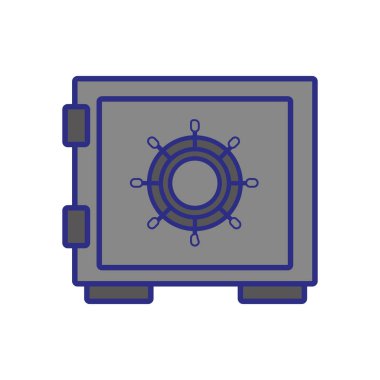 Kasa para finans ve ticaret Tema izole tasarım vektör çizim