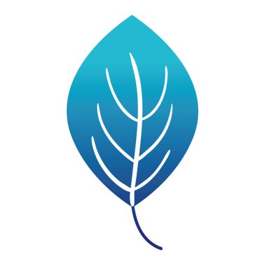 mavi siluet tesisi tropikal yaprak doğa tasarlamak vektör