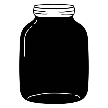 siluet uzun ve geniş mason cam vektör çizim korumak