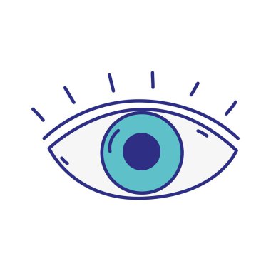 insan gözü vizyonu ile kirpik tasarlamak vektör