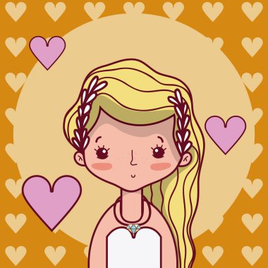 Aşık kalpler vektör çizim grafik tasarım ile güzel gelinim