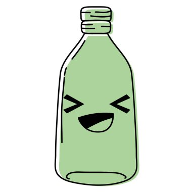 renk mutlu mason cam kawaii karikatür vektör çizim