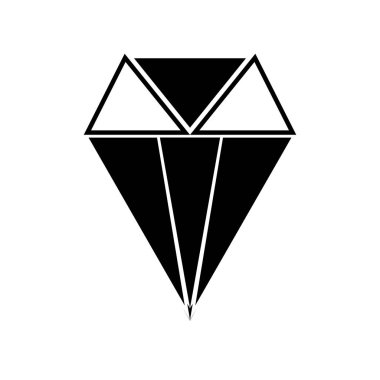 kontur parlak kristal elmas ve kıymetli taş vektör çizim