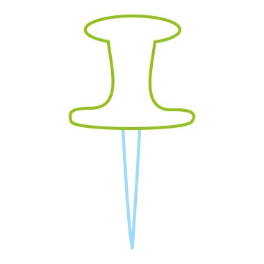 siluet PIN işareti harita yön vektör çizimde itmek