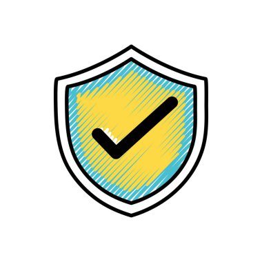 rendelenmiş kalkan güvenlik koruma web simge vektör çizim