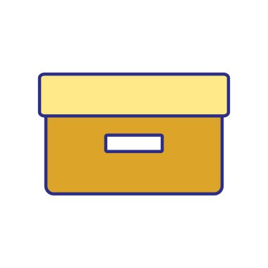 tam renkli iş kutusu paketi nesne tasarım vektör çizim