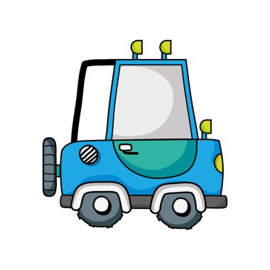 Traktör çiftlik araç tesisi ulaşım vektör çizim