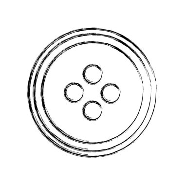 Şekil düğmesini dikiş moda tasarım vektör çizim nesnesine