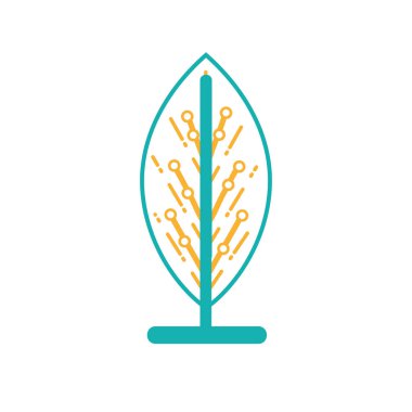 çizgi sanal gerçeklik ağaç devreleri aygıt vektör çizim ile