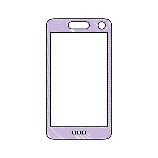 Tecnología Smartphone Rallado Para Llamar Hablar Ilustración Vectorial Diseño — Vector de stock