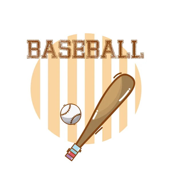 Beyzbol Sopası Ekipman Vektör Çizim Grafik Tasarım — Stok Vektör