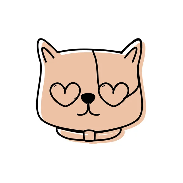 動物ペットと子猫テーマ分離デザイン ベクトル イラスト漫画猫 — ストックベクタ