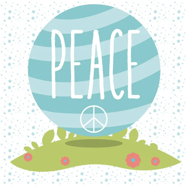 和平与爱情卡通图标矢量插画平面设计 — 图库矢量图片