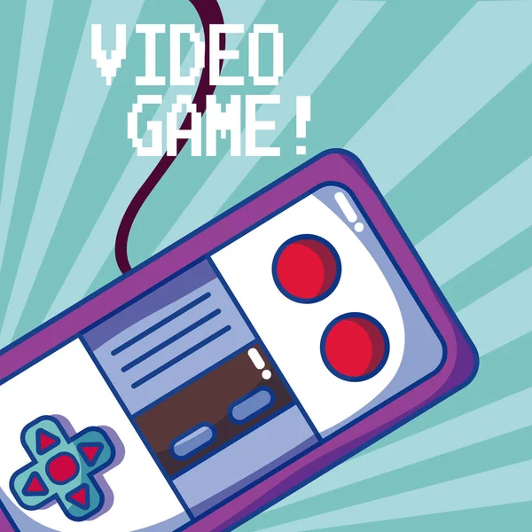 Videogame Retro Gamepad Grafica Grafica Vettoriale Illustrazione — Vettoriale Stock