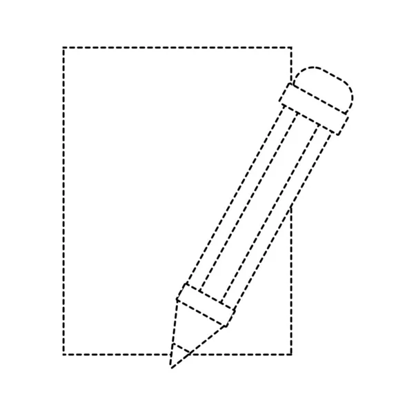 Пунктирний Єкт Картону Дизайном Посуду Олівцем Векторні Ілюстрації — стоковий вектор