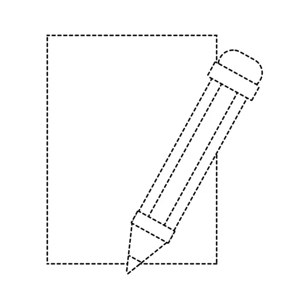 Kalem Kap Tasarım Vektör Çizim Ile Noktalı Şekil Karton Nesnesi — Stok Vektör
