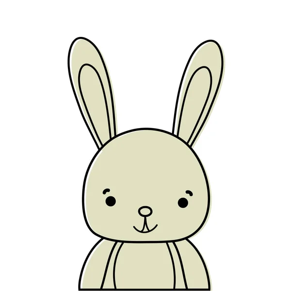Color Adorable Feliz Conejo Animal Salvaje Vector Ilustración — Vector de stock