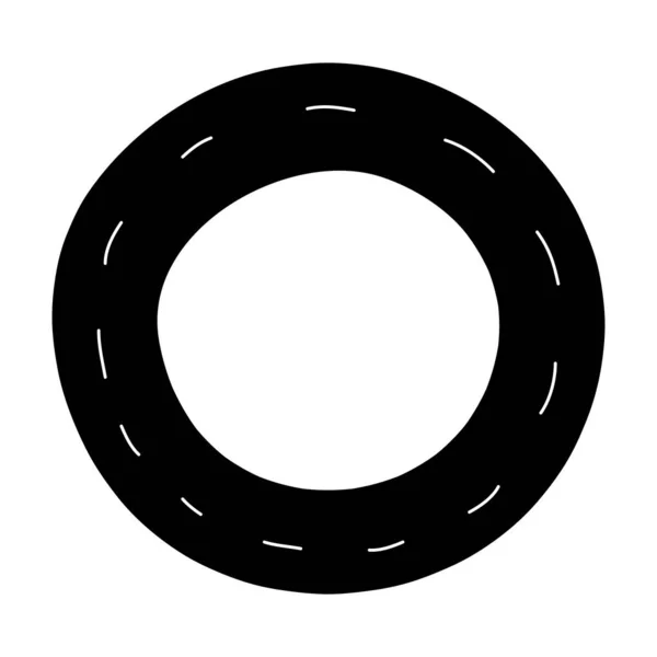 轮廓车轮胎橡胶轮设计向量例证 — 图库矢量图片
