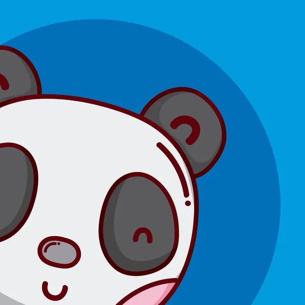 Niedlich Und Schön Pandabär Cartoon Vektor Illustration Grafik Design — Stockvektor