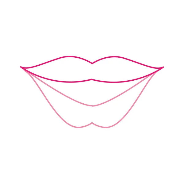 颜色线时尚嘴与口红化妆在嘴唇向量例证 — 图库矢量图片