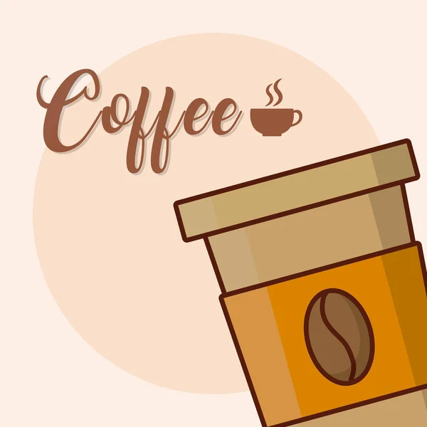 Café Para Copo Vetor Ilustração Design Gráfico — Vetor de Stock