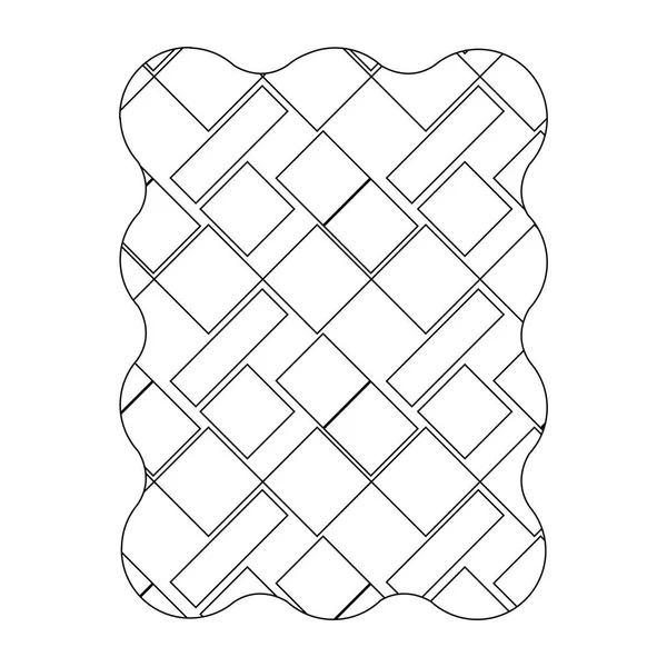 Linienfigur Mit Muster Geometrische Formen Hintergrund Stil Vektor Illustration — Stockvektor