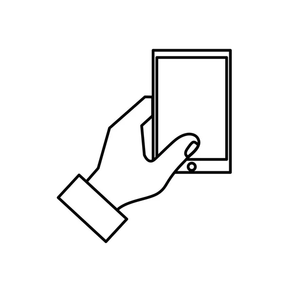 Smartphone Tecnologia Gadget Dispositivo Tema Elettronico Disegno Isolato Illustrazione Vettoriale — Vettoriale Stock