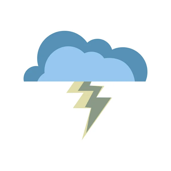 Nube Con Trueno Clima Natural Cielo Vector Ilustración — Vector de stock