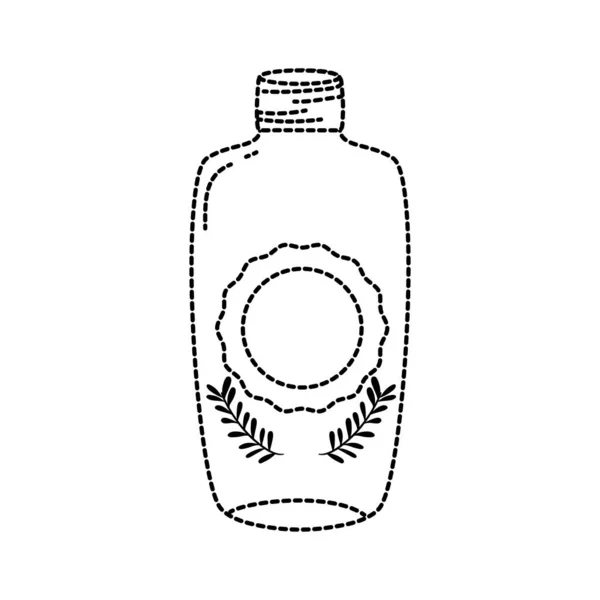 점선된 메이슨 항아리 스티커와 일러스트 — 스톡 벡터