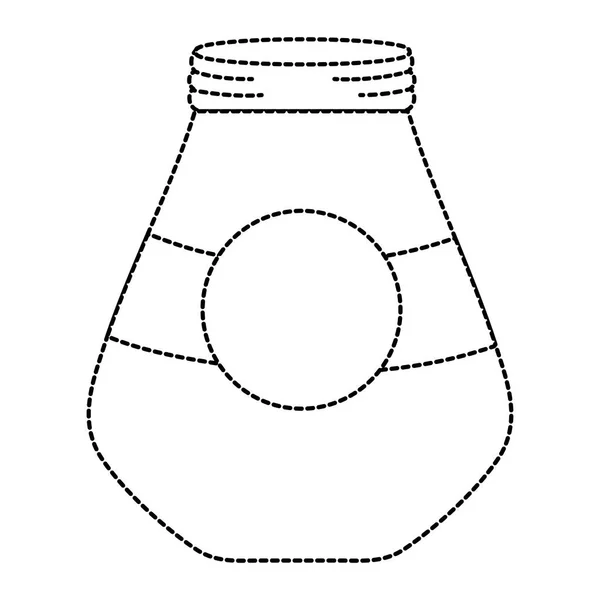 サークル ステッカー ベクトル図で点線図形幅メイソン ガラス — ストックベクタ