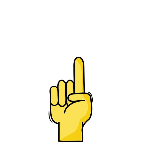 Mão Com Indicador Símbolo Gesto Comunicação Vetor Ilustração — Vetor de Stock