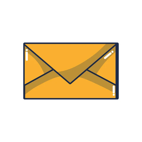 Umschlag Von Mail Und Nachrichtenthema Isolierte Designvektorillustration — Stockvektor