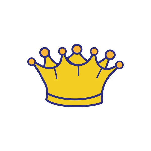 Corona Lusso Reale Tema Gioielli Design Isolato Illustrazione Vettoriale — Vettoriale Stock