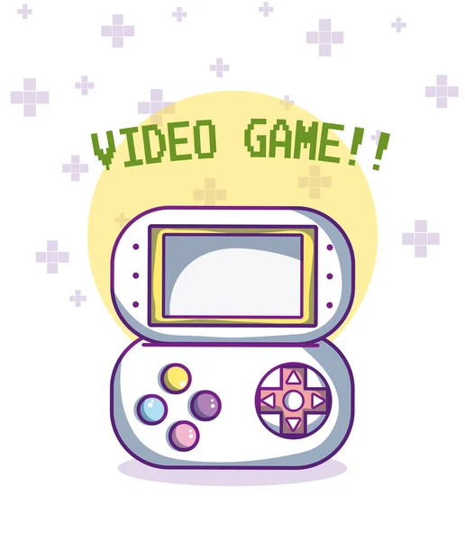 Desenhos Animados Retro Videogame Conceito Vetor Ilustração Design Gráfico — Vetor de Stock