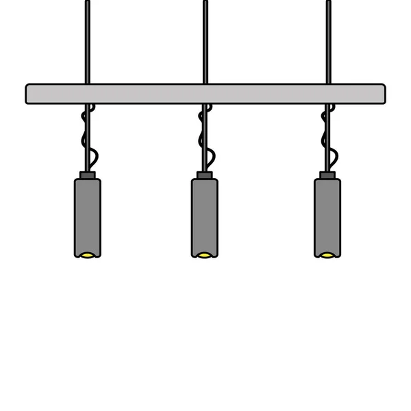 Bunte Glühbirne Lampe Hängende Dekoration Vektor Illustration — Stockvektor