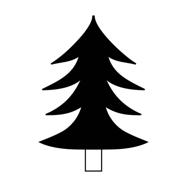 Σιλουέτα Φυσικό Πεύκο Δέντρο Κορμό Σχεδιασμό Εικονογράφηση Διάνυσμα — Διανυσματικό Αρχείο