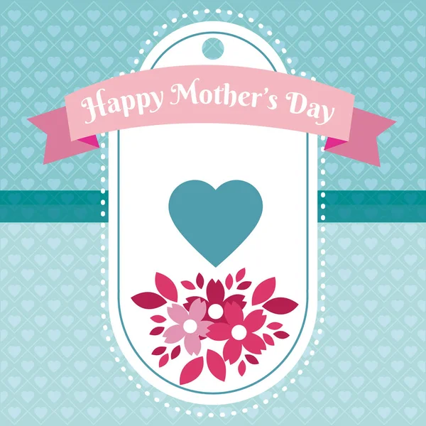Glücklich Mütter Tag Tag Symbol Vektor Illustration Grafik Design — Stockvektor