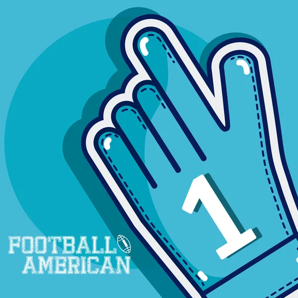 American Football Fan Handschuh Vektor Illustration Grafik Design — Stockvektor