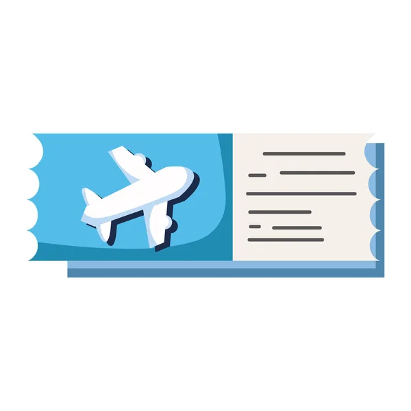 Airplane Ticket Document Vacation Travel Vector Illustration — Stock Vector