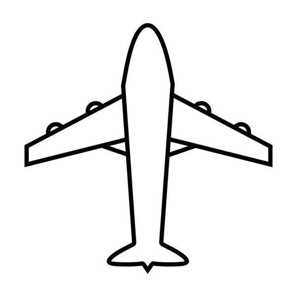 Línea Transporte Viajes Avión Cielo Vuelo Vector Ilustración — Archivo Imágenes Vectoriales