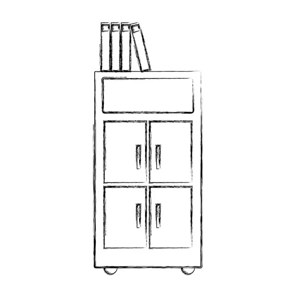 Fichier Armoire Archive Figure Avec Illustration Vectorielle Document Livres — Image vectorielle