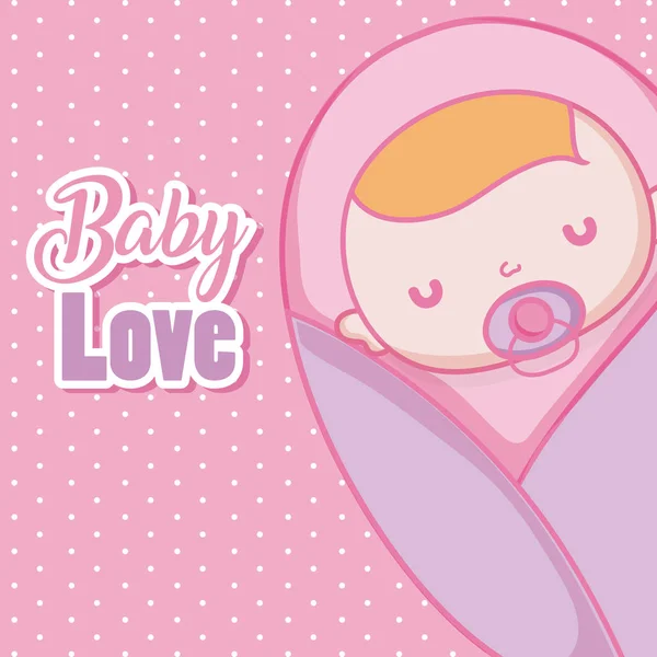 Baby Love Tecknat Vektor Illustration Grafisk Design — Stock vektor