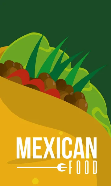 Menu Comida Mexicana Ilustração Vetorial Design Gráfico — Vetor de Stock