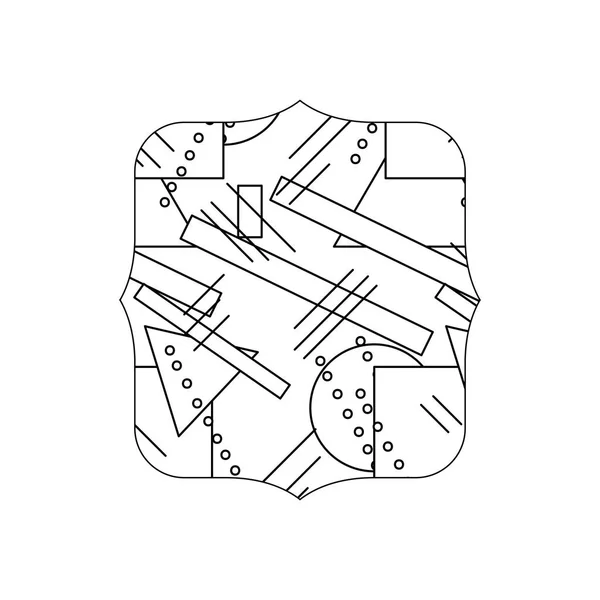 Linienquadrat Mit Geometrischem Abstrakten Stil Hintergrundvektorillustration — Stockvektor