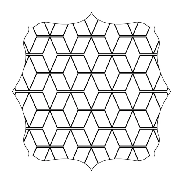 幾何学的なパターンを持つ行正方形図形背景スタイルのベクトル図 — ストックベクタ