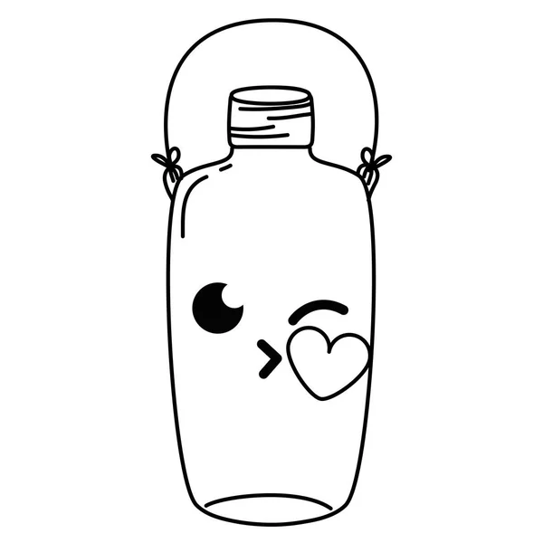 ライン石工の瓶にキス ワイヤー ハンドル ベクトル イラストが可愛い — ストックベクタ