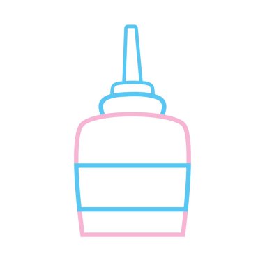 renkli yapıştırıcı nesne okul eğitim tasarım vektör çizim