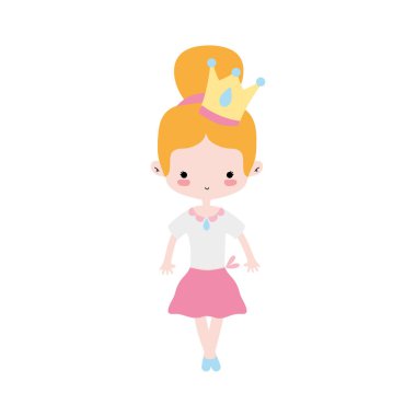 taç süsleme vektör çizim ile bale dans kızı