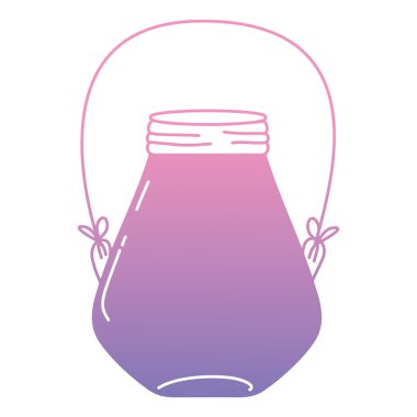 renk siluet küçük mason kavanoza tel sapı vektör çizim ile